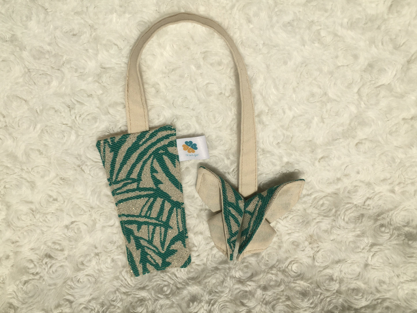 Marque-pages papillon origami vert