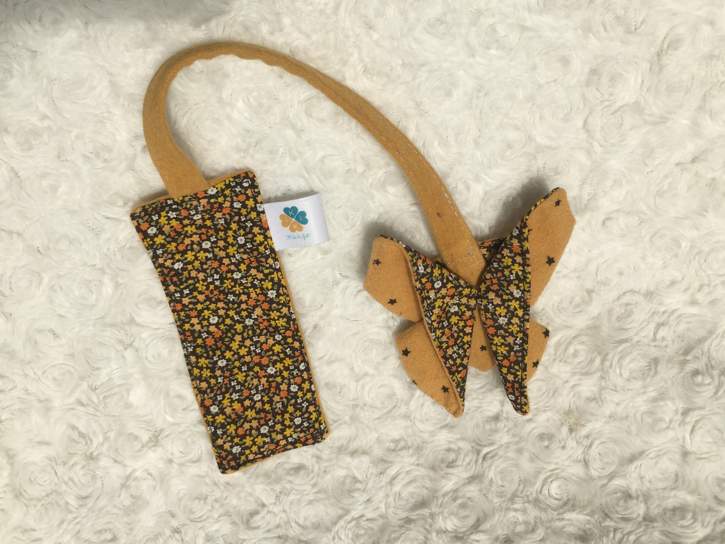 Marque-pages papillon origami fleuri