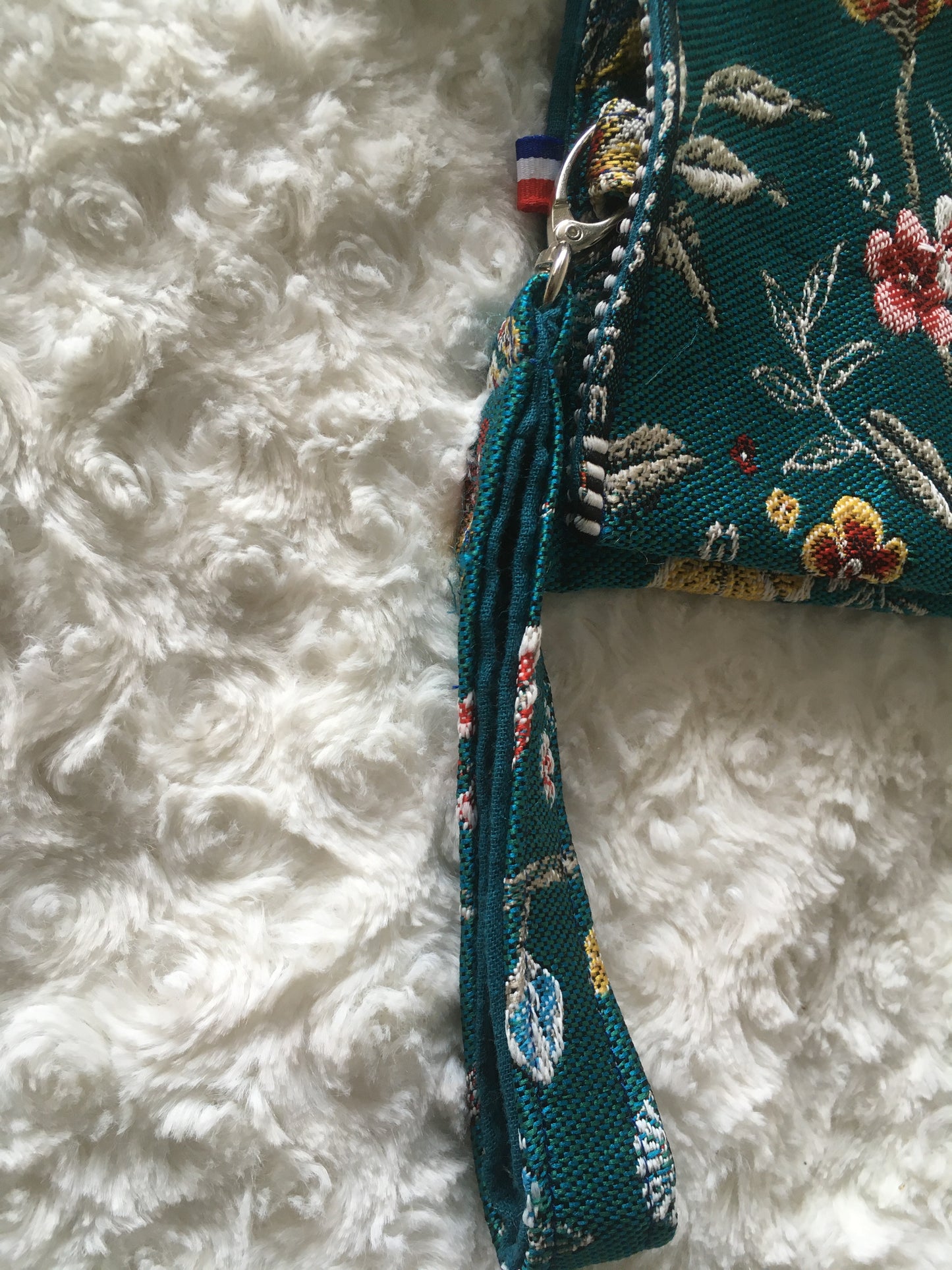 Pochette double "Siam" vert émeraude