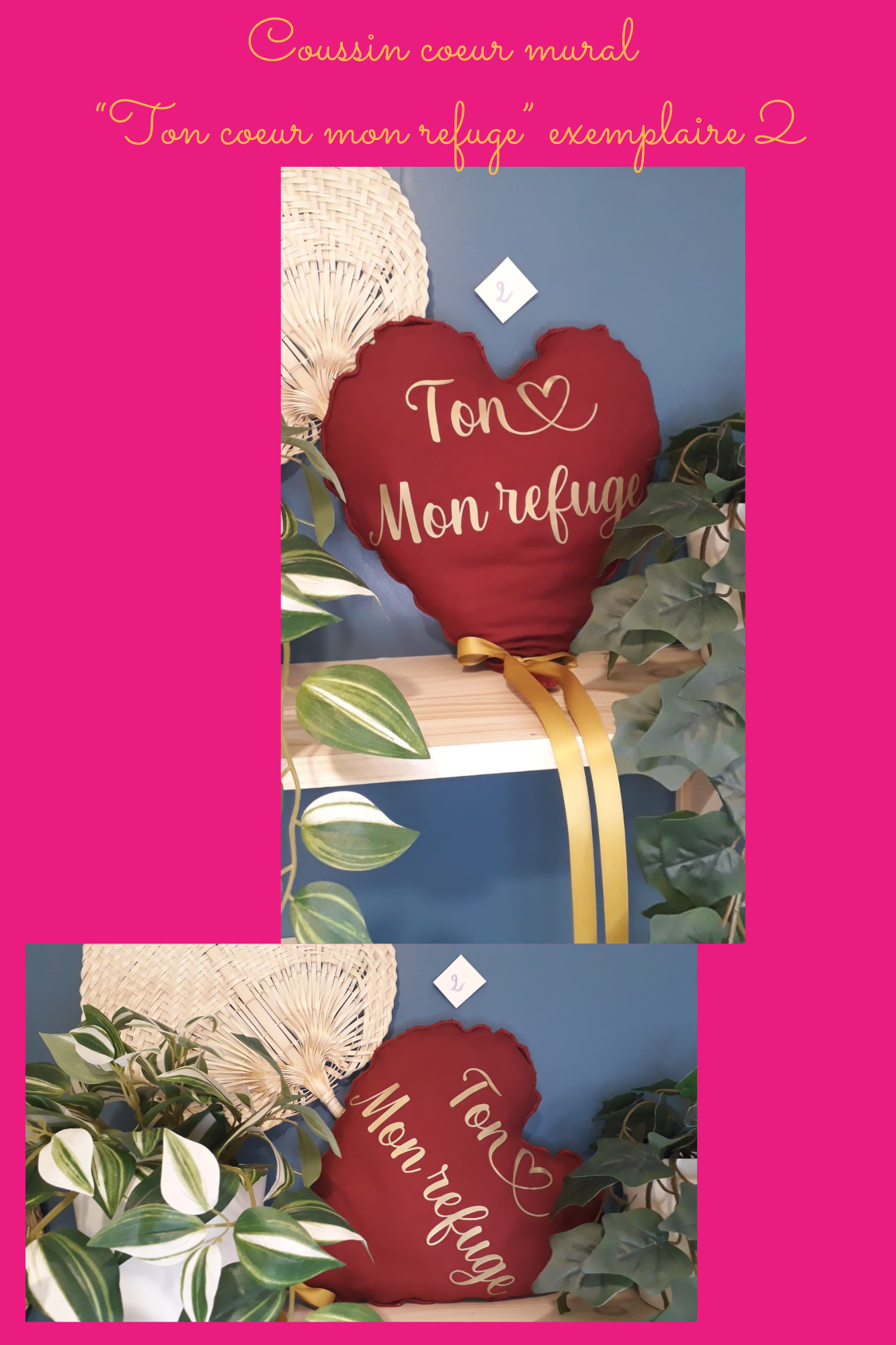 Coussin mural coeur - exemplaire 2