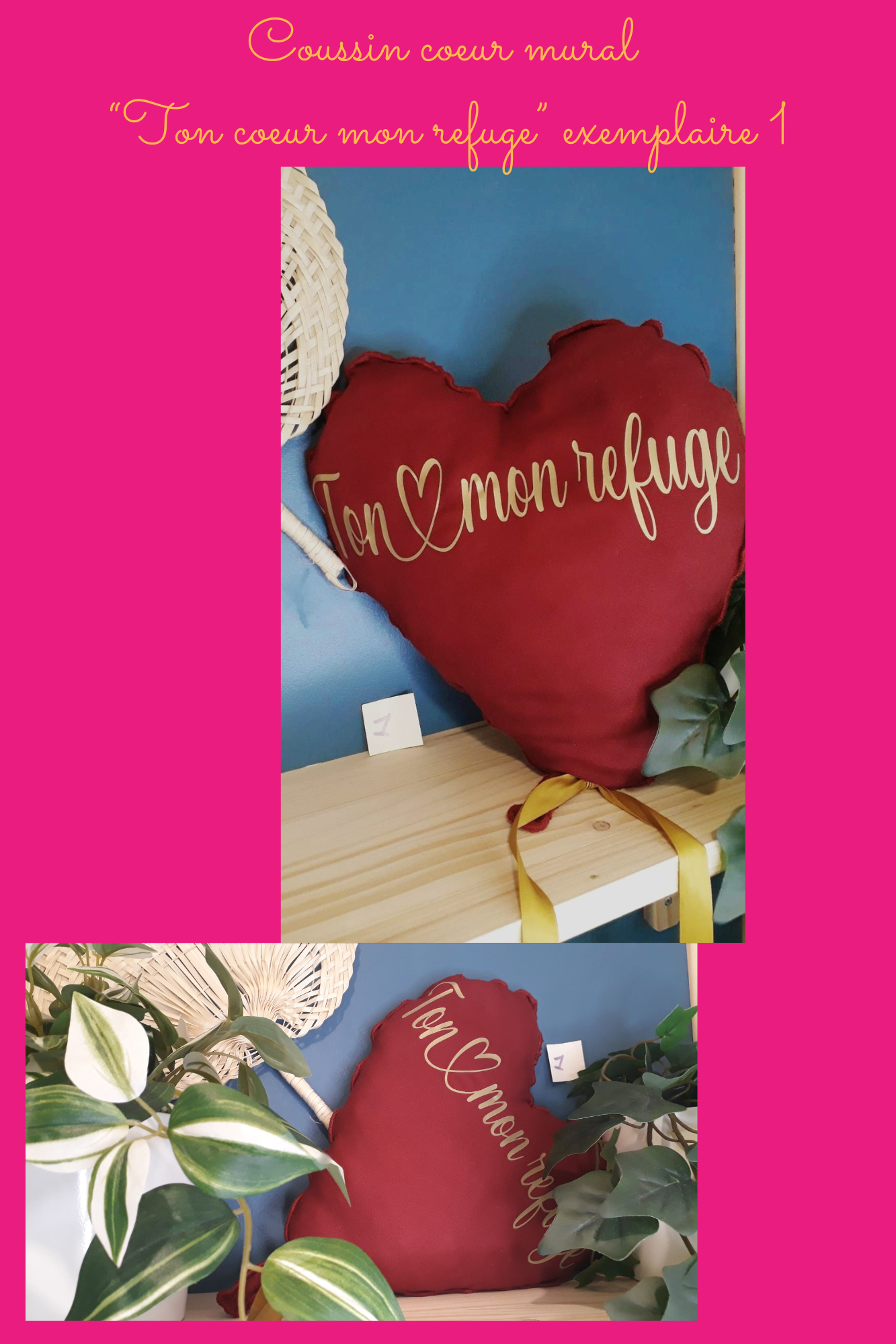 Coussin mural coeur - exemplaire 1