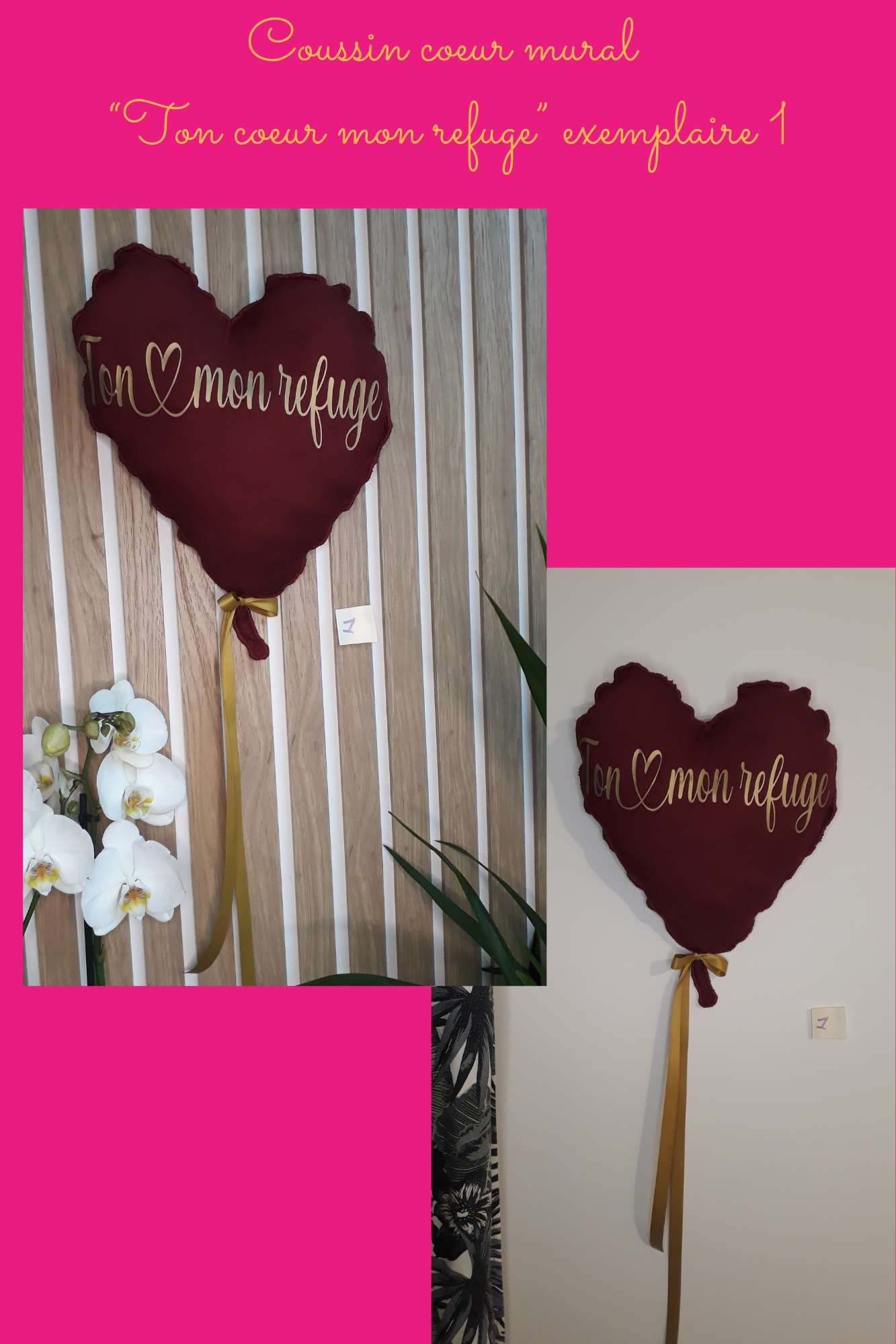 Coussin mural coeur - exemplaire 1
