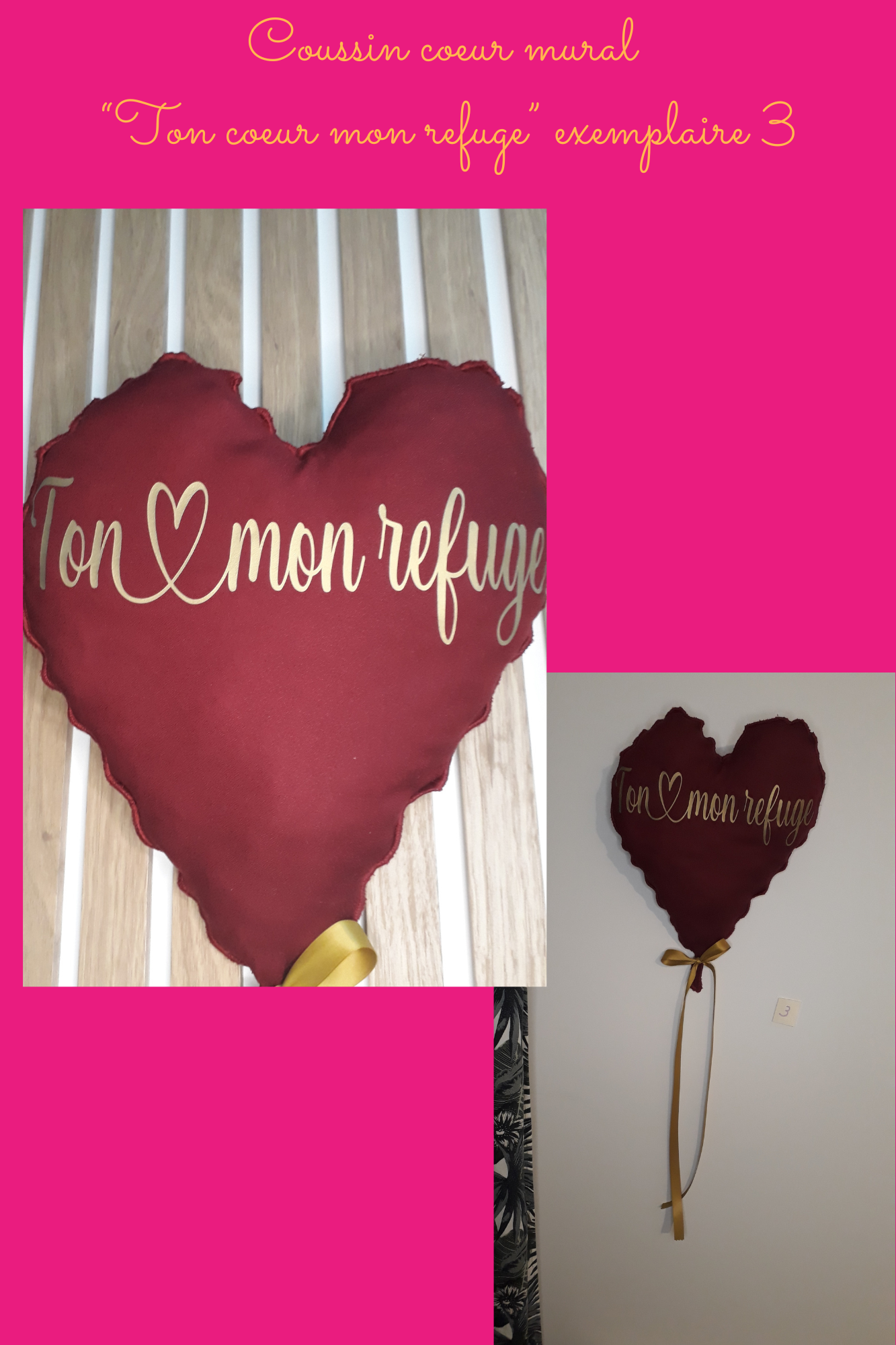 Coussin mural coeur - exemplaire 3