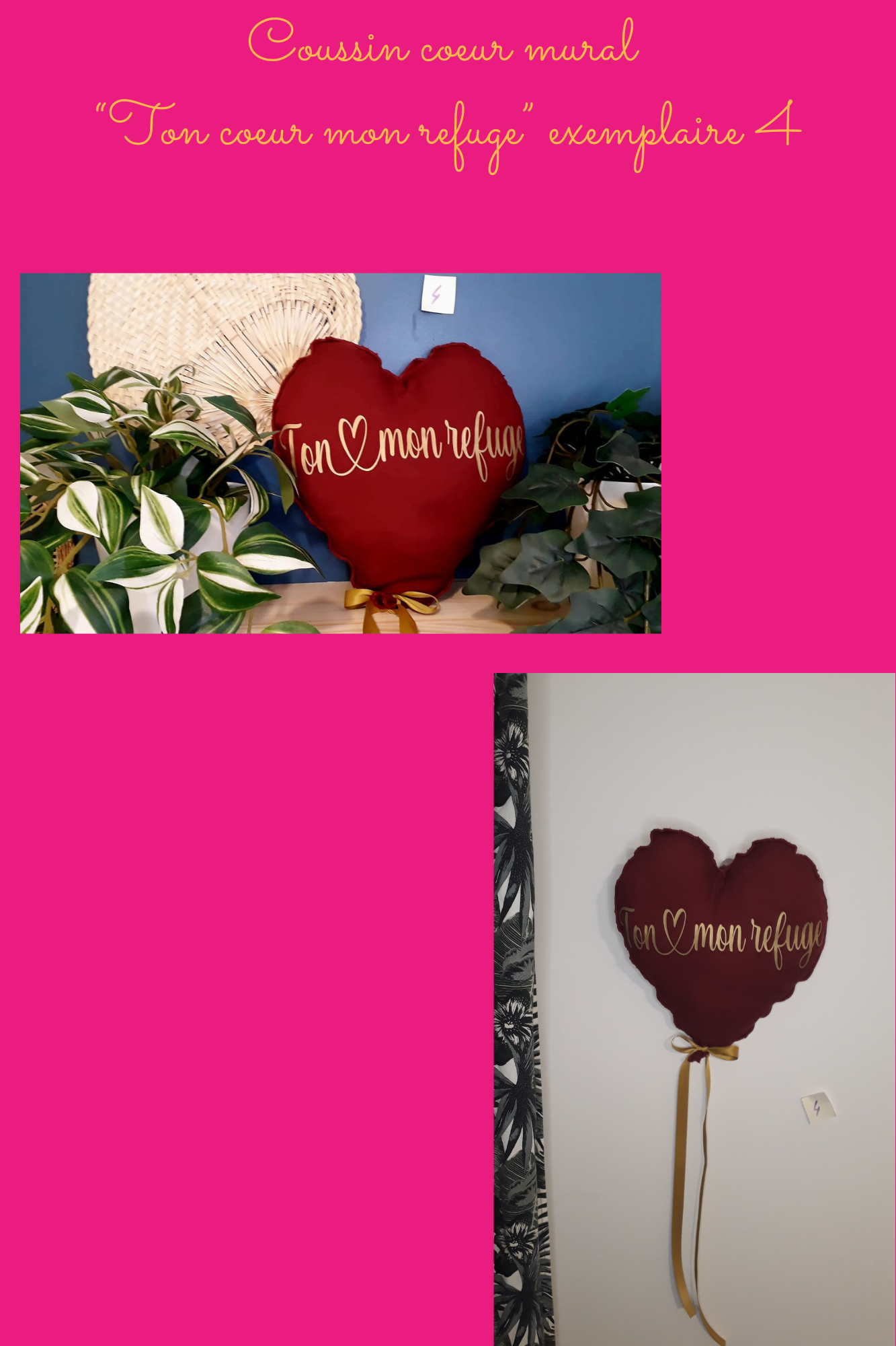 Coussin mural coeur - exemplaire 4