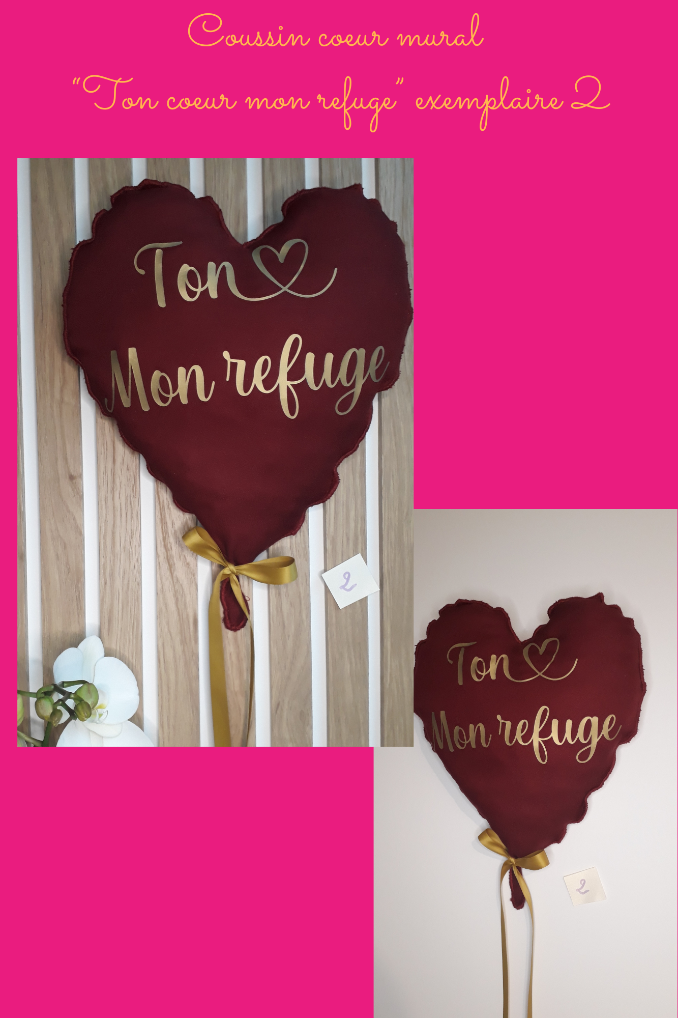 Coussin mural coeur - exemplaire 2
