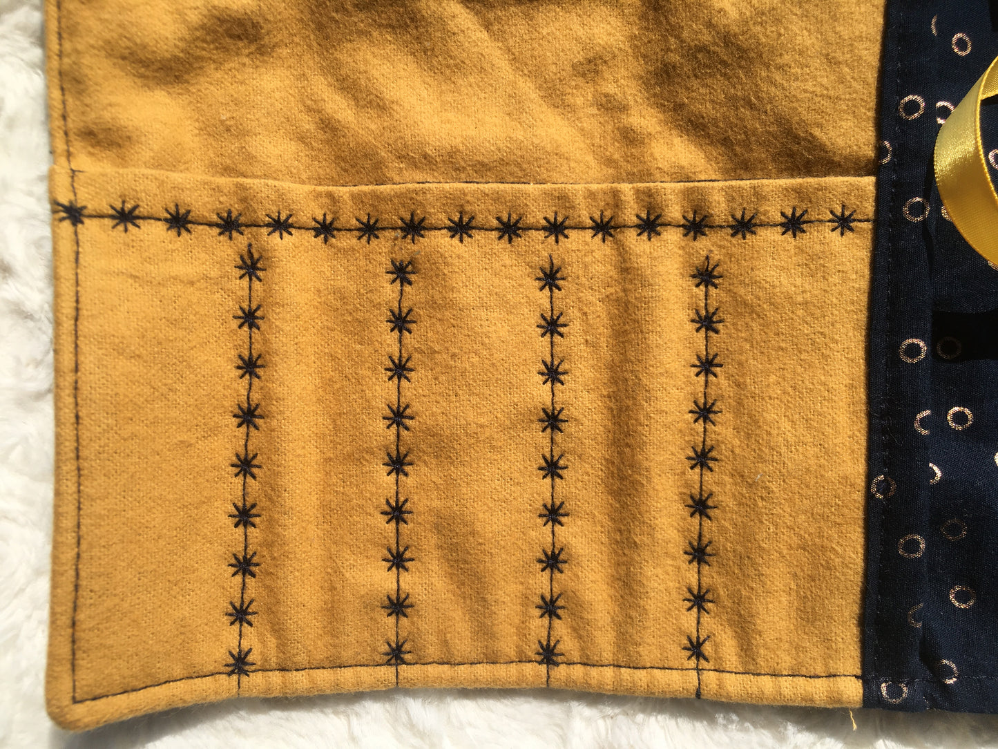 Set de table nomade "petits pois curry" et sa serviette