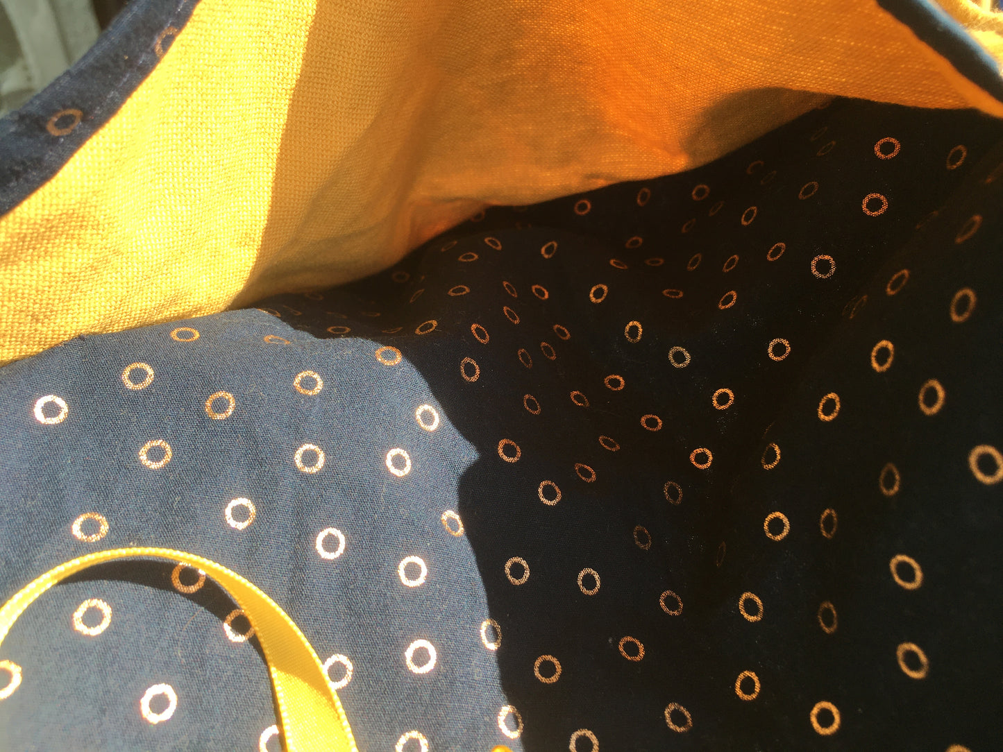 Set de table nomade "petits pois curry" et sa serviette
