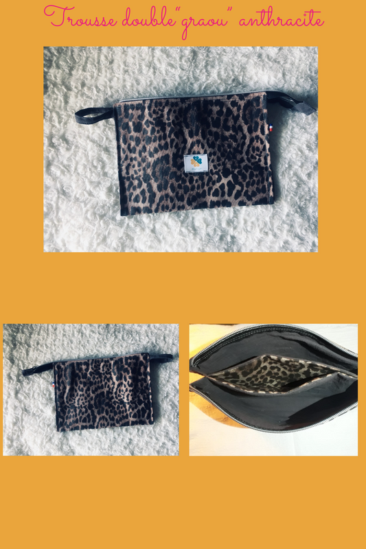 Trousse double "graou" anthracite